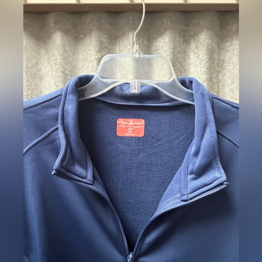 Ava Therese-Navy Blue Zip-Up Jacket - Picture 2 of 2